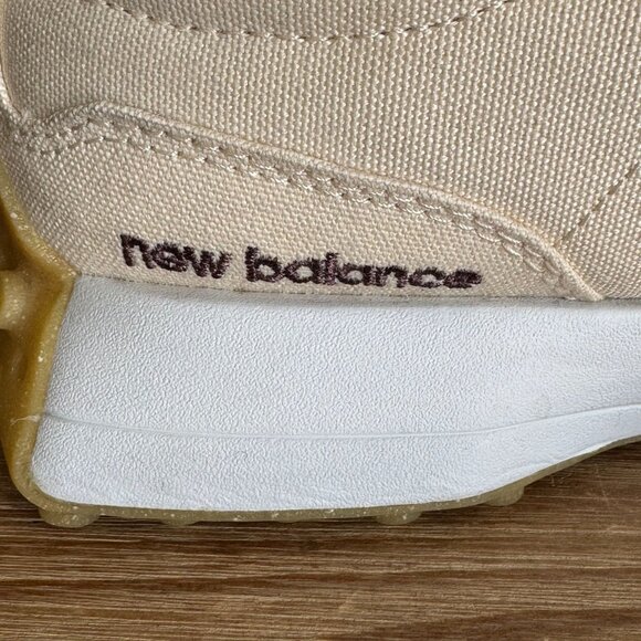 New Balance 327 Linen Sea Salt Gum Sole Low Chunky Sneaker Shoe Size 9.5 - Picture 8 of 17